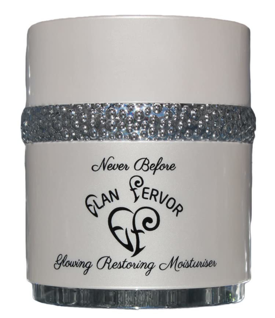 Élan Fervor Glowing Restoring Moisturiser jar against red background